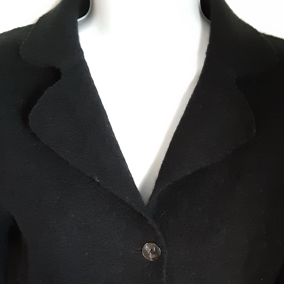 Herman Geist black 100% wool peacoat size small - Picture 3 of 7